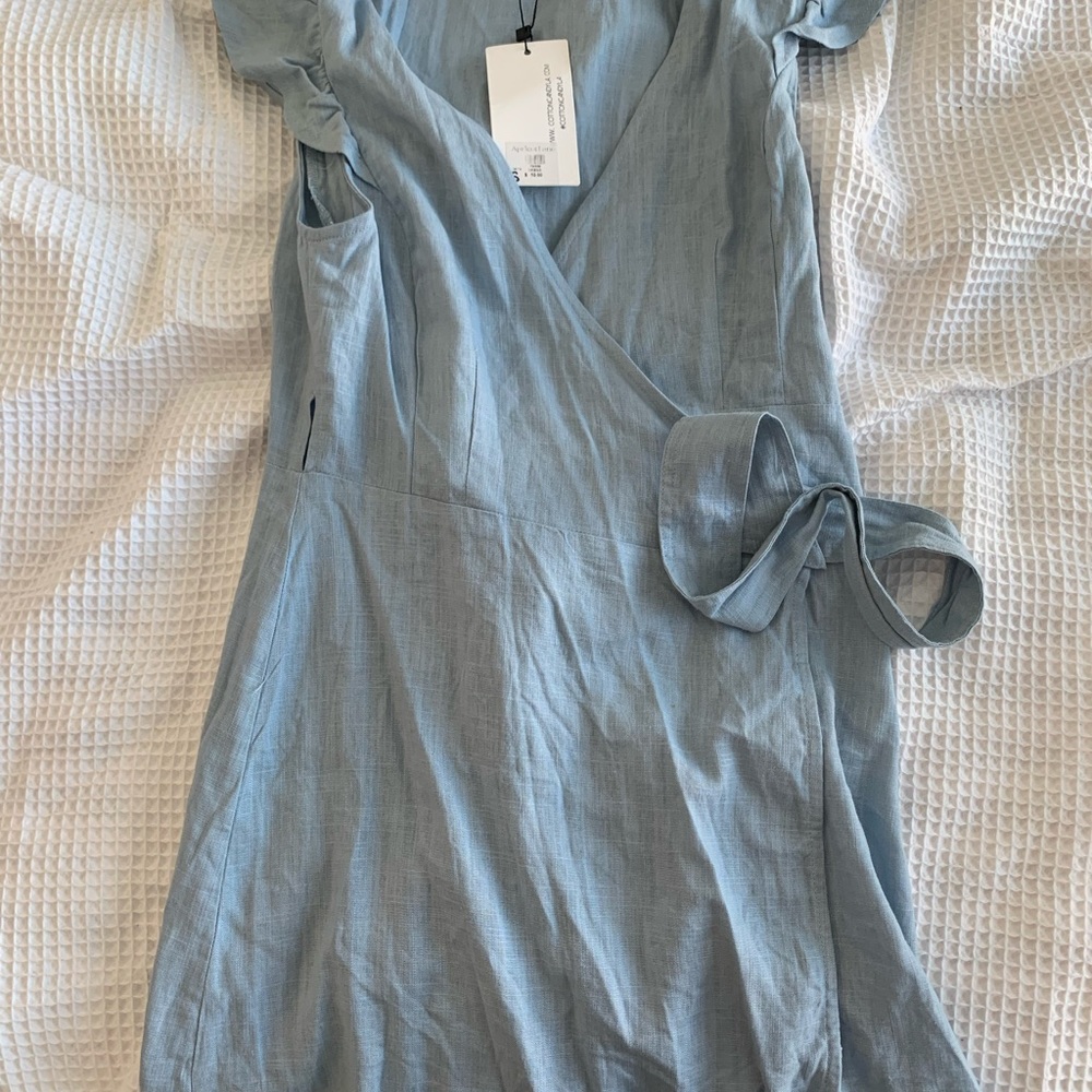 Blue Wrap Around Dress